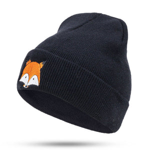 Fox Winter Knitted Beanies Hat