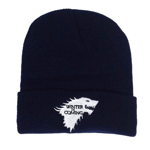 Wolf Embroidery Beanie Hats