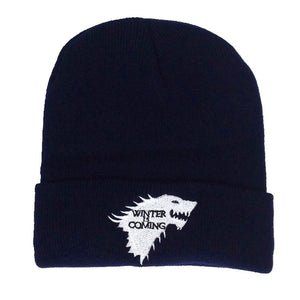 Wolf Embroidery Beanie Hats