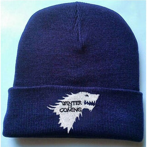 Wolf Embroidery Beanie Hats