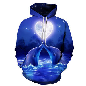 New 3D Color Eagle Hoodie