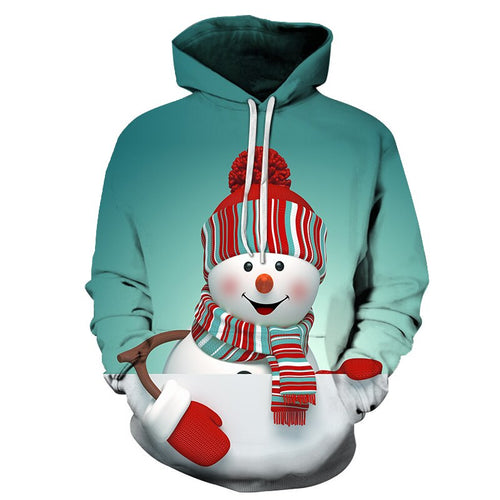 3D Snowman Hoodie