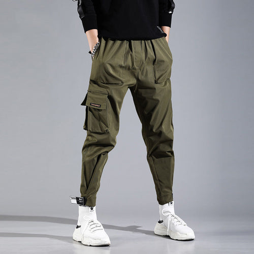 Letter Embroidery Ribbons Casual Pants