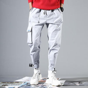 Letter Embroidery Ribbons Casual Pants