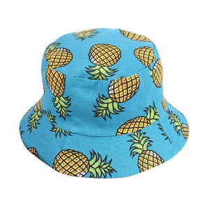 White Pineapple Bucket Hats