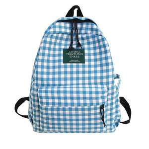 Women Backpacks Lattice Pattern