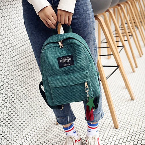 Women Backpacks Preppy Canvas
