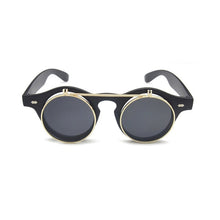 Load image into Gallery viewer, Flip Up Round Shade Sunglasses Retro Vintage