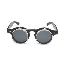 Load image into Gallery viewer, Flip Up Round Shade Sunglasses Retro Vintage