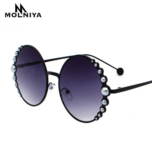 Luxury Oversized Round Sunglasses Women Fashion