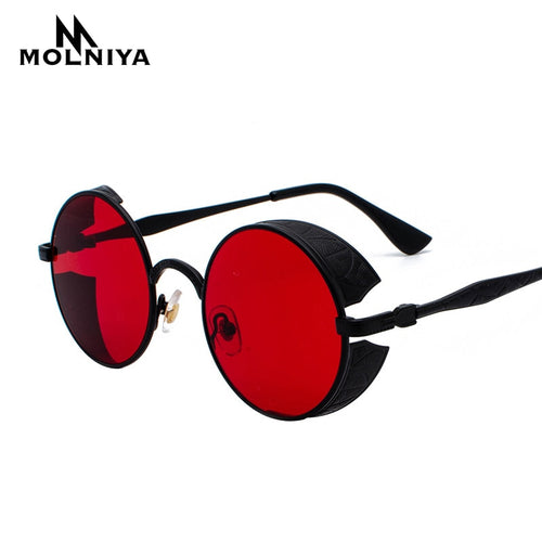 Metal Steampunk Round Sunglasses Unisex