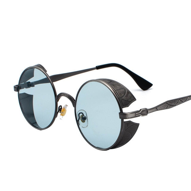 Metal Steampunk Round Sunglasses Unisex