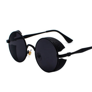 Metal Steampunk Round Sunglasses Unisex