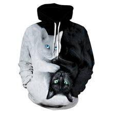 Load image into Gallery viewer, 3D Space Silver Wolf Hoodie
