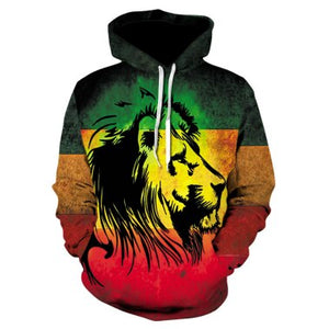 3D Space Silver Wolf Hoodie
