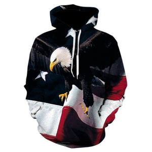 3D Space Silver Wolf Hoodie