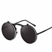 Load image into Gallery viewer, Fashion Classic Men Round Flip Cover Sunglasses