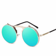 Load image into Gallery viewer, Fashion Classic Men Round Flip Cover Sunglasses